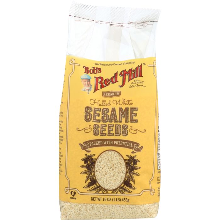 BOBS RED MILL: White Hulled Sesame Seeds, 16 oz