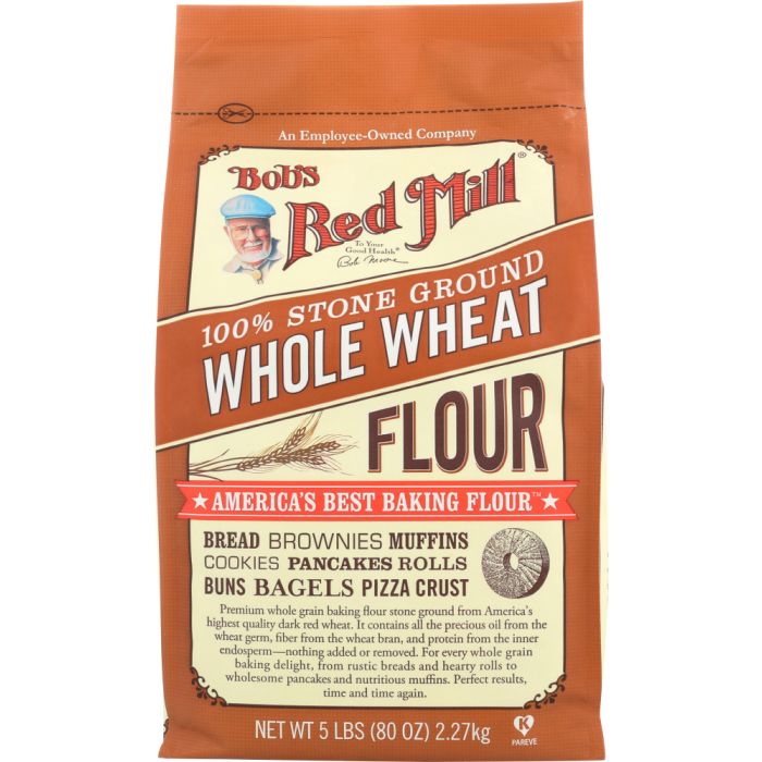BOBS RED MILL: Stone Ground Whole Wheat Flour, 5 lb