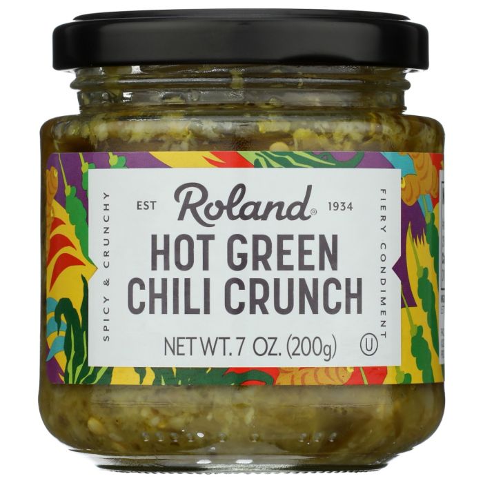 ROLAND: Hot Green Chili Crunch, 7 oz