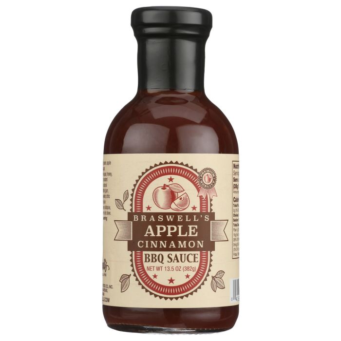BRASWELL: Sauce Apple Cinnamon BBQ, 13.5 oz