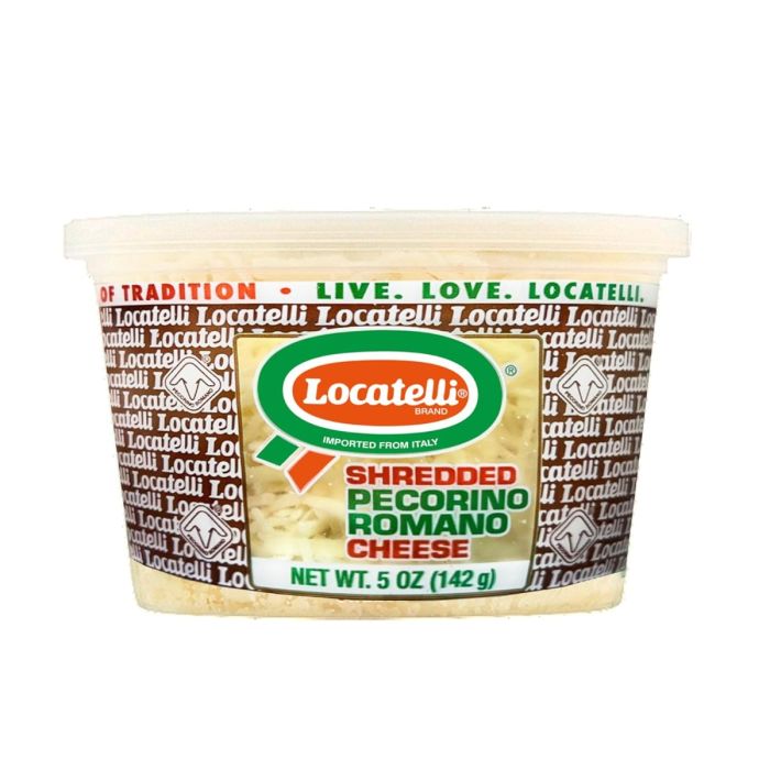 LOCATELLI: Pecorino Romano Cheese Shredded Cup, 5 oz