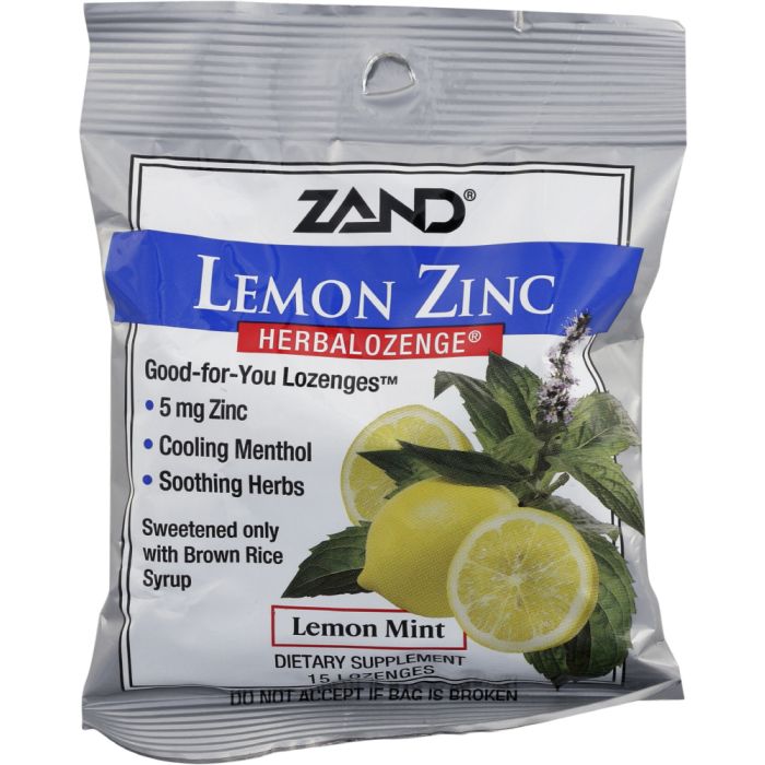 ZAND: Lemon Zinc Lozenges, 15 pc