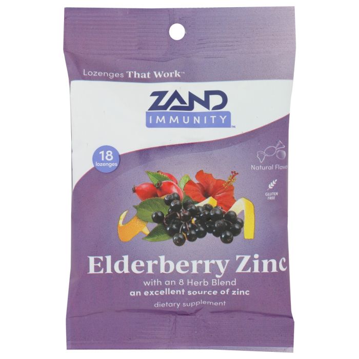ZAND: Elderberry Zinc Lozenges, 18 pc