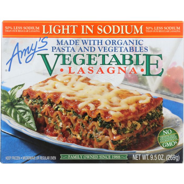 AMY'S: Vegetable Lasagna Light in Sodium, 9.5 oz