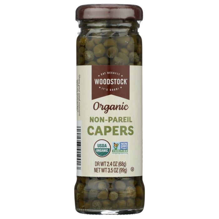 WOODSTOCK: Organic Non-Pareil Capers, 3.5 oz