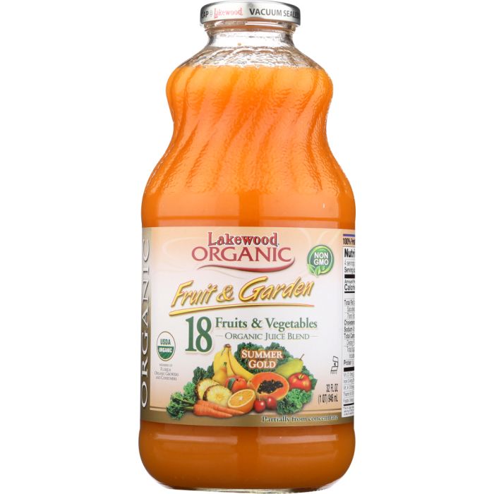 LAKEWOOD: Organic Fruit & Garden Summer Gold Juice, 32 oz