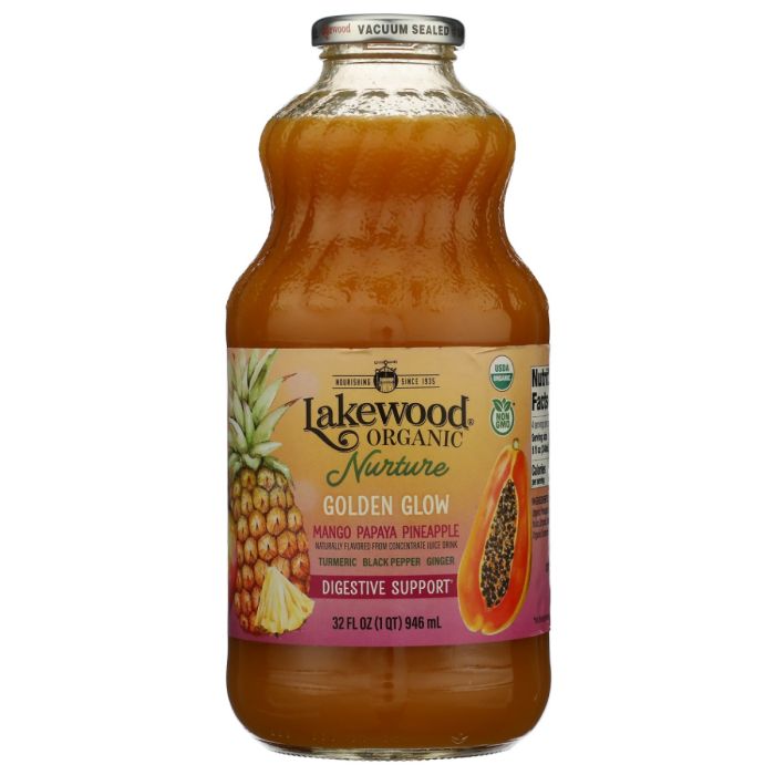 LAKEWOOD: Organic Nurture Golden Glow Juice, 32 fo