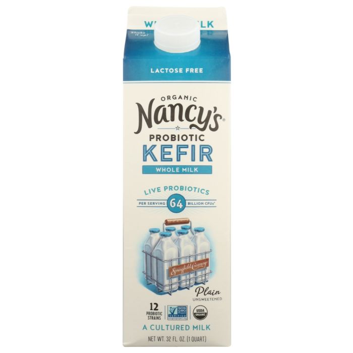 NANCYS: Organic Whole Milk Kefir Plain, 32 oz