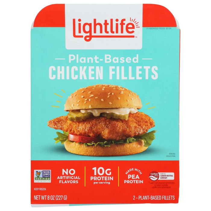 LIGHTLIFE: Plant Based Chicken Fillets, 8 oz