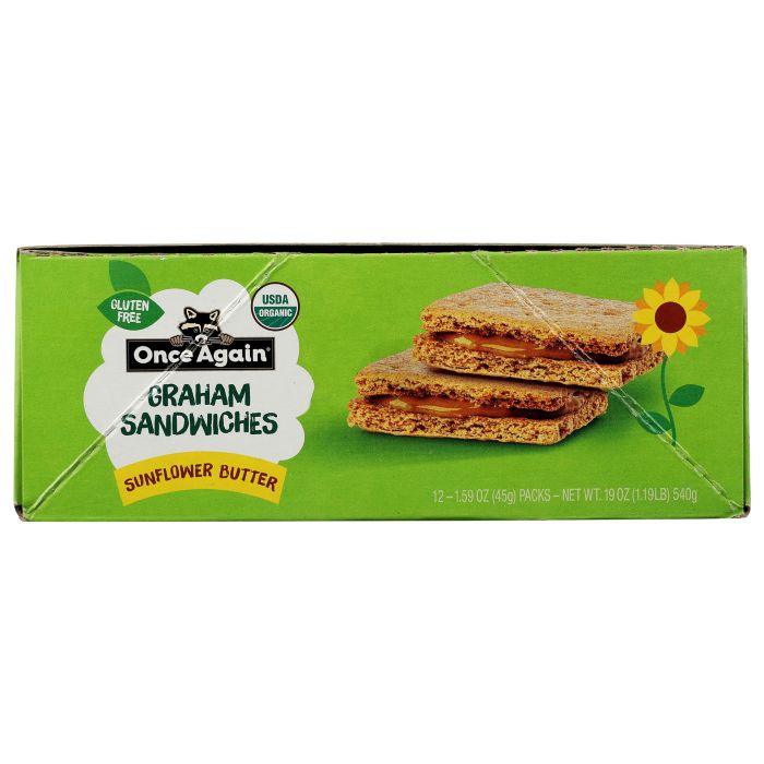 ONCE AGAIN: Sunflower Butter Graham Sandwiches, 19 oz