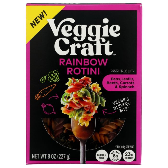 VEGGIECRAFT: Rainbow Rotini Pasta, 8 oz