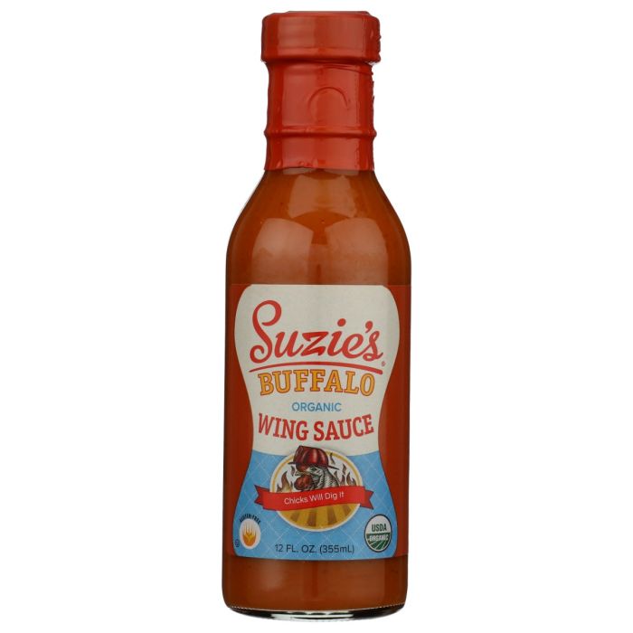 SUZIE'S: Organic Buffalo Wing Sauce, 12 fo