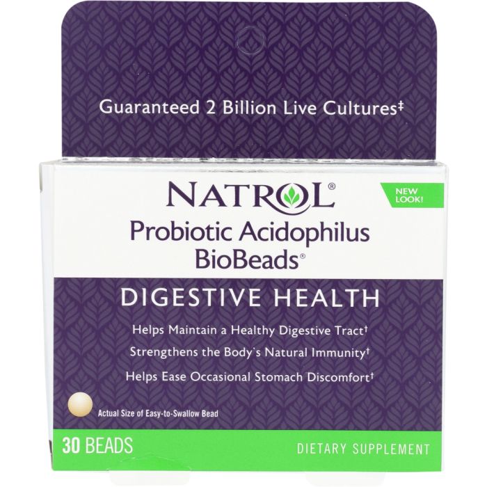 NATROL: Acidophilus Biobeads Probiotic, 30 cp