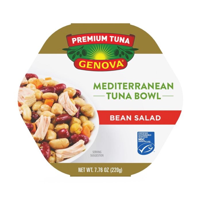 GENOVA: Mediterranean Tuna Bowl Bean Salad, 7.76 oz