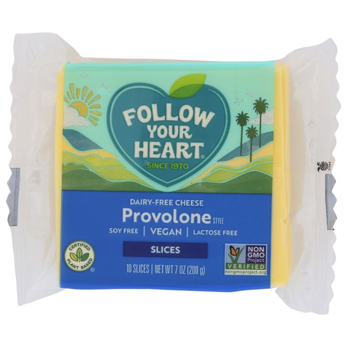 FOLLOW YOUR HEART: Provolone Style Cheese Alternative Slices, 7 oz