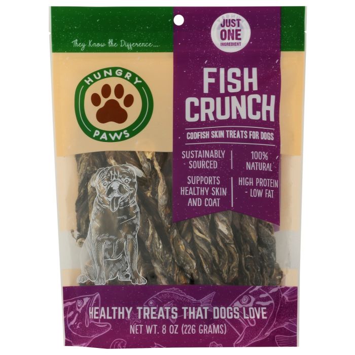 HUNGRY PAWS: Fish Crunch Dog Treats, 8 oz
