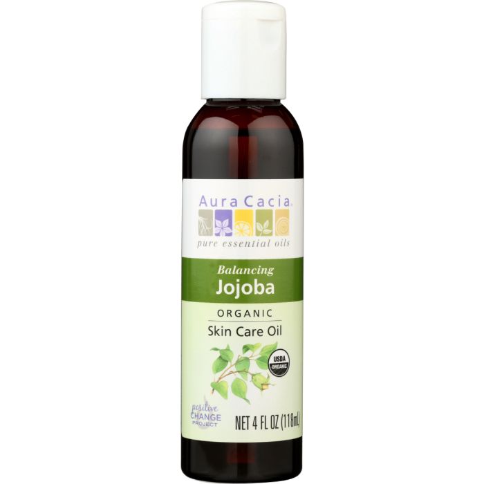 AURA CACIA: Organic Jojoba Skin Care Oil, 4 oz