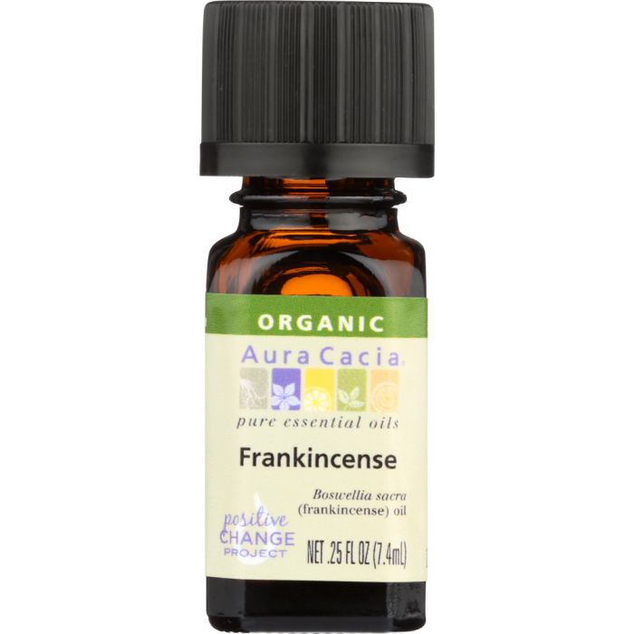 AURA CACIA: Aura Cacia Organic Frankincense Essential Oil, 0.25 oz