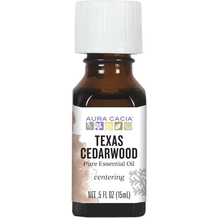 AURA CACIA: 100% Pure Essential Oil Texas Cedarwood, 0.5 Oz