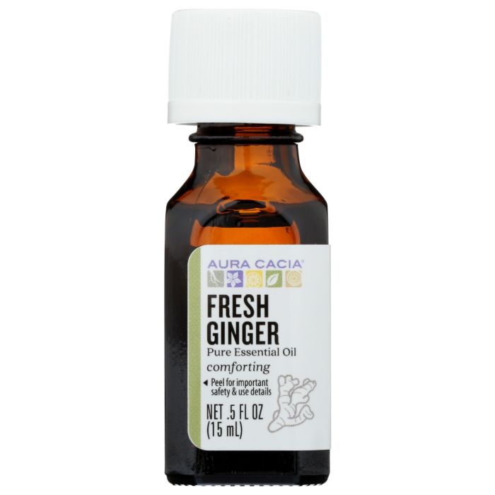 AURA CACIA: Oil Essential Fresh Ginger, 0.5 oz