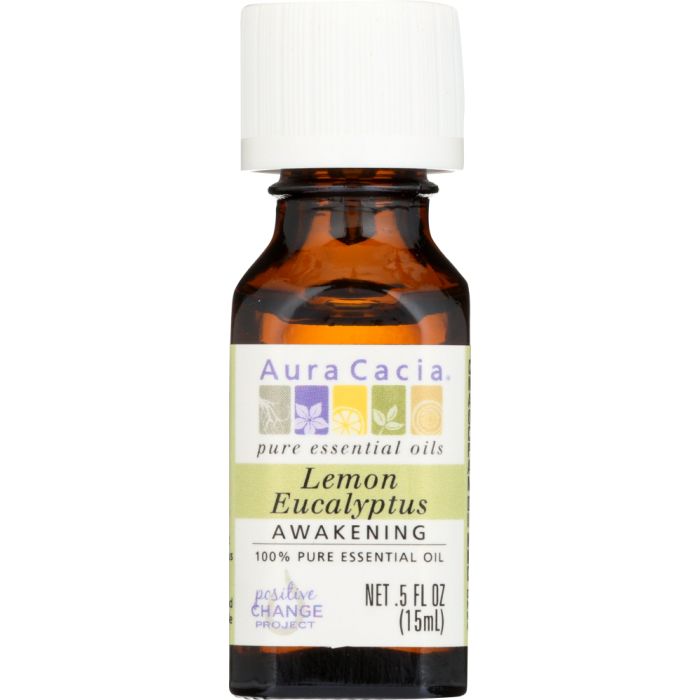 AURA CACIA: Essential Oil Awakening Lemon Eucalyptus, 0.5 oz