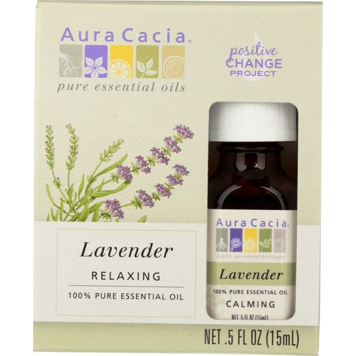 AURA CACIA: 100% Pure Essential Oil Lavender, 0.5 oz