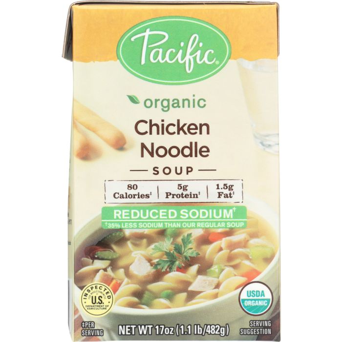 PACIFIC FOODS: Soup Reduced Sodium Chicken Noodle, 17 oz