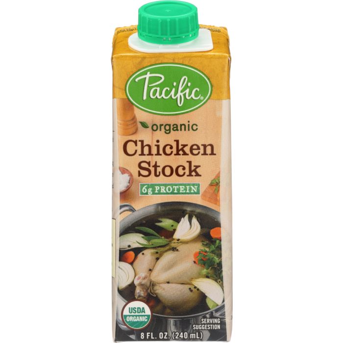 PACIFIC FOODS: Organic Chicken Stock Single Serve, 8 oz