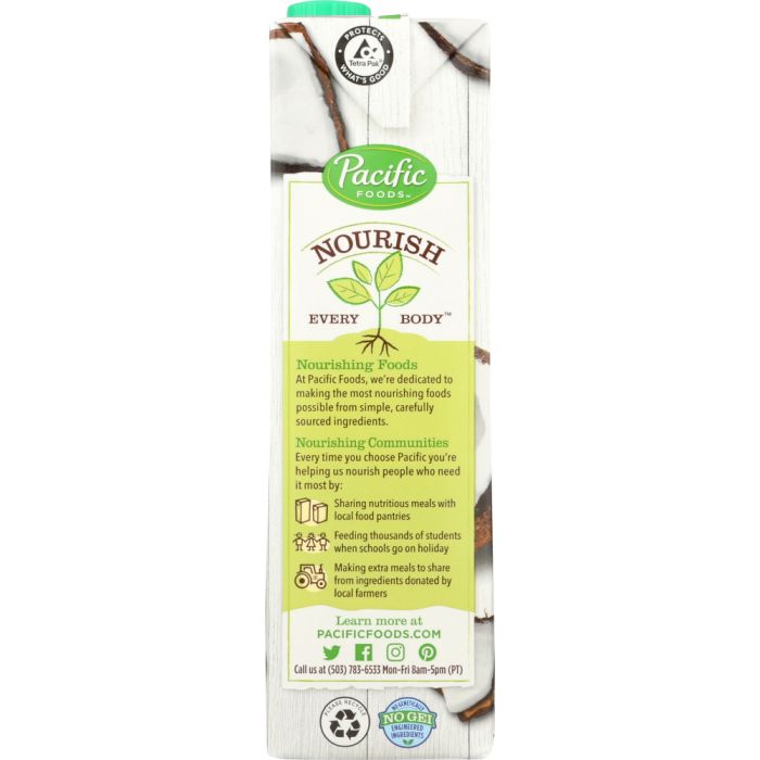 PACIFIC FOODS: Organic Coconut Original Unsweetened Non-Dairy Beverage, 32 oz
