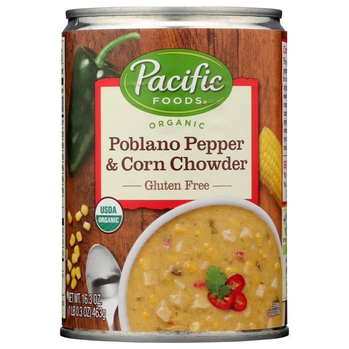PACIFIC FOODS: Soup Poblano Corn Chowder, 16.3 OZ