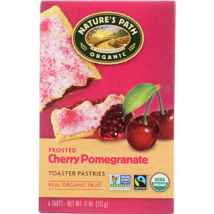 NATURE'S PATH: Organic Frosted Cherry Pomegranate Toaster Pastries, 11 oz