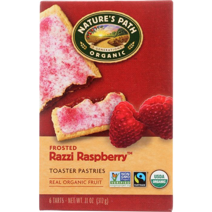 NATURES PATH: Frosted Razzi Raspberry Toaster Pastries, 11 oz