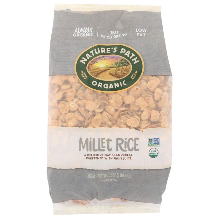 NATURES PATH: Millet Rice Flakes Cereal, 32 oz