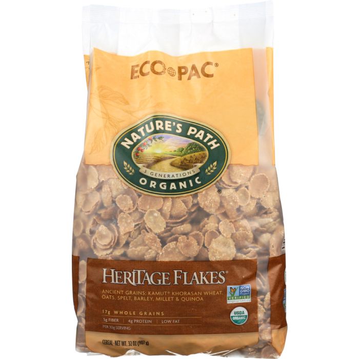 NATURES PATH: Heritage Flakes Cereal Organic Eco Pac, 32 oz
