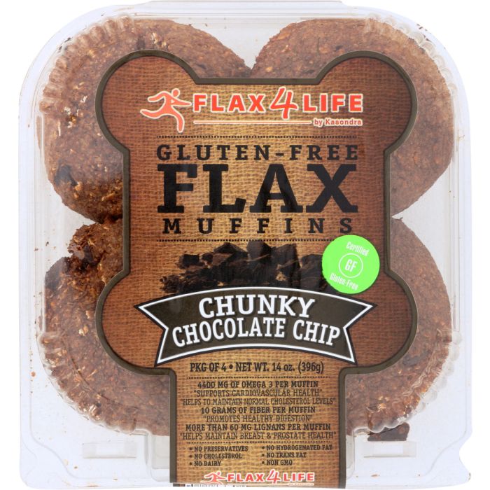 FLAX4LIFE: Chunky Chocolate Chip Flax Muffins, 14 oz