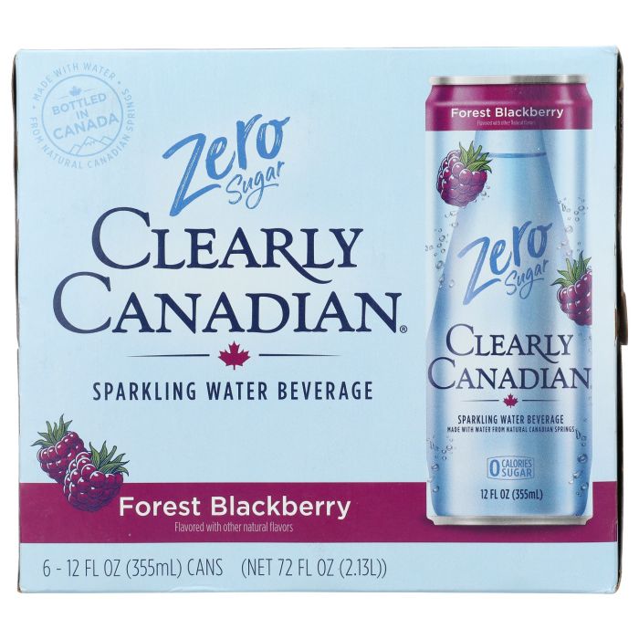 CLEARLY CANADIAN: Forest Blackberry Sparkling Water 6Pk, 72 fo
