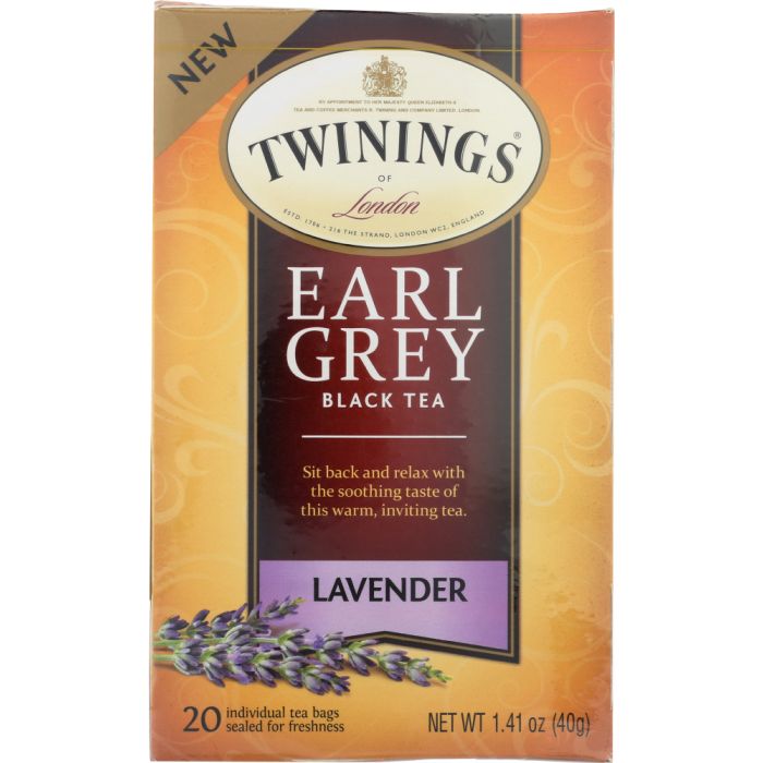 TWINING TEA: Earl Grey Black Tea Lavender, 1.41 oz