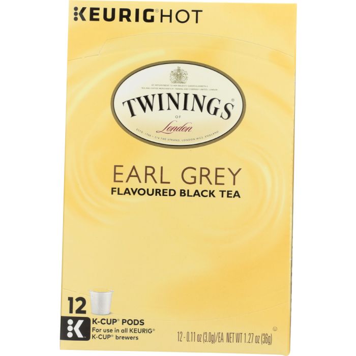 TWININGS OF LONDON: Tea Kcups Earl Grey Tea, 12 Cups, 1.27 oz