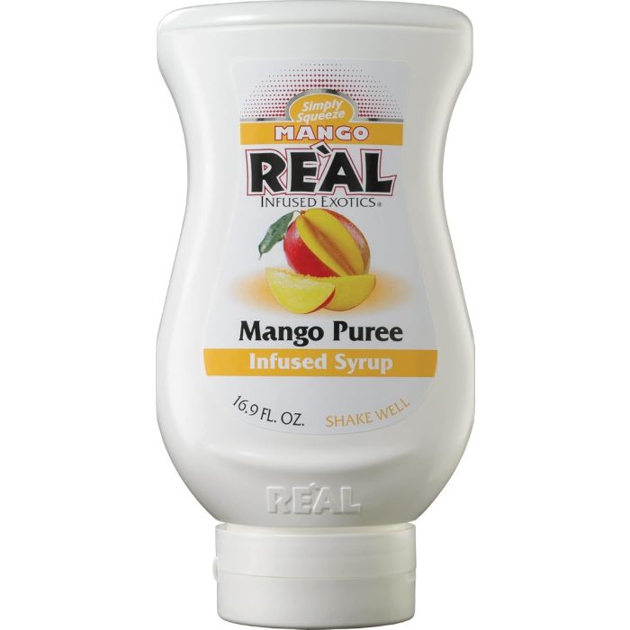 REAL INFUSED EXOTICS: Mango Puree Syrup, 16.9 fo