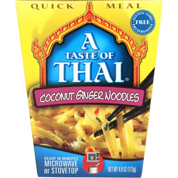 TASTE OF THAI: Coconut Ginger Noodles Quick Meal, 4 oz