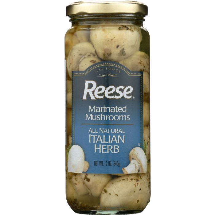 REESE: Herb Italian Marinated Mushrooms, 12 oz
