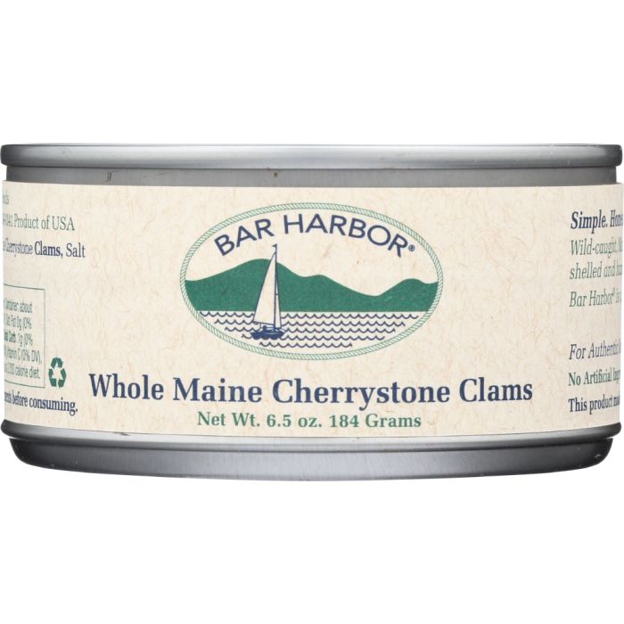 BAR HARBOR: Clam Whole Cherrystone Maine, 6.5 oz