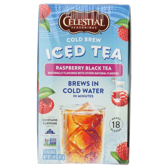 CELESTIAL SEASONINGS: Tea Blk Raspry Cold Brew, 18 BG