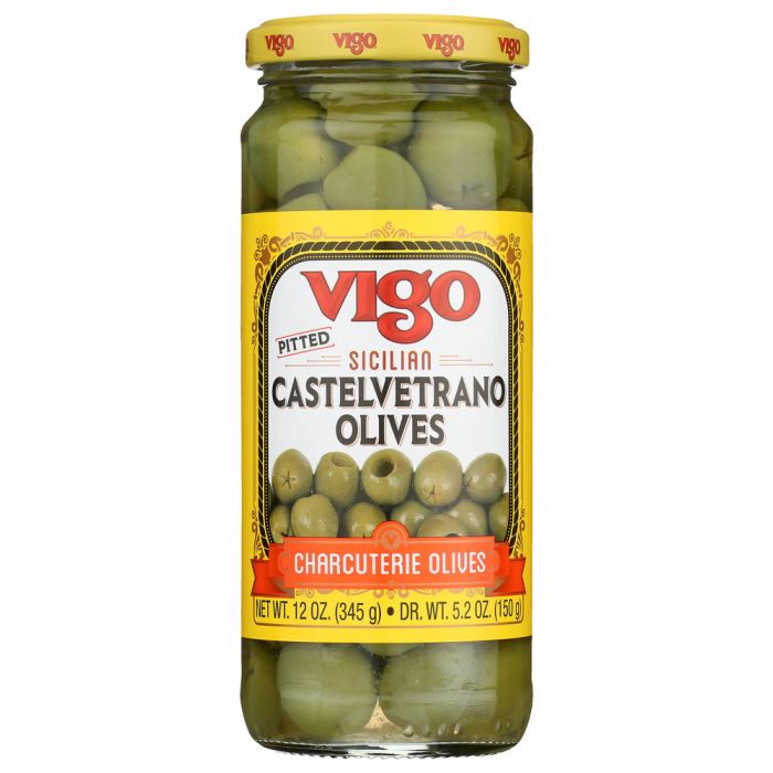 VIGO: Pitted Sicilian Castelvetrano Olives, 12 oz