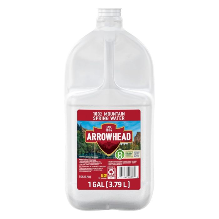 ARROWHEAD WATER: Spring Water 1gal,  128 fo