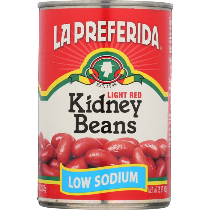 LA PREFERIDA: Low Sodium Light Red Kidney Beans, 15 oz