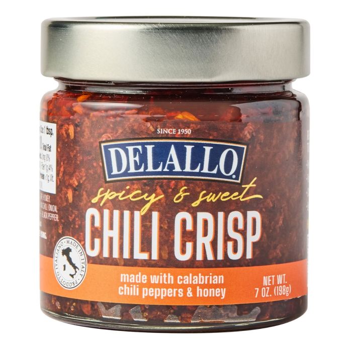 DELALLO: Spicy and Sweet Chili Crisp, 7 oz