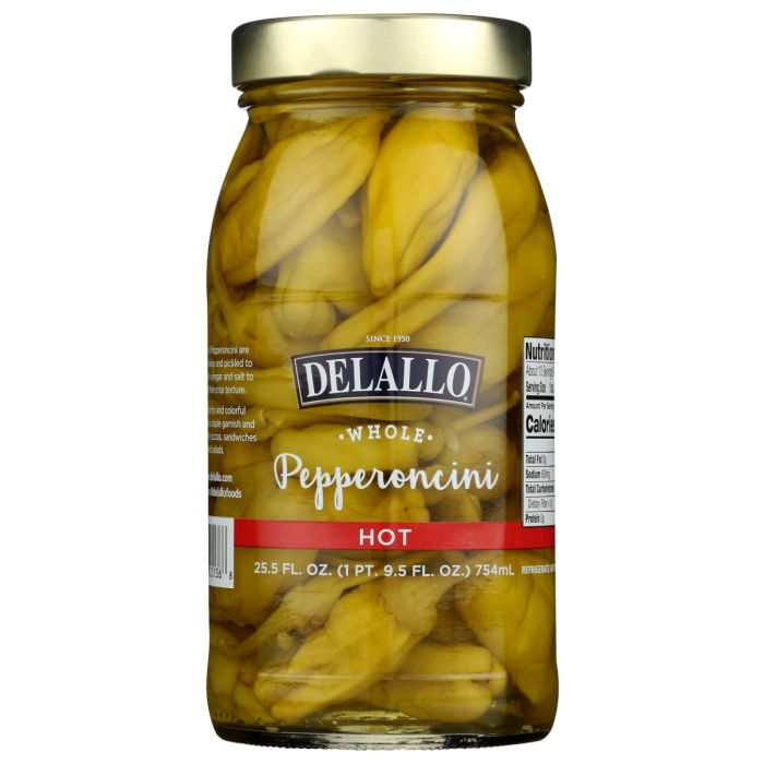 DELALLO: Hot Pepperoncini Super Select, 25.5 oz
