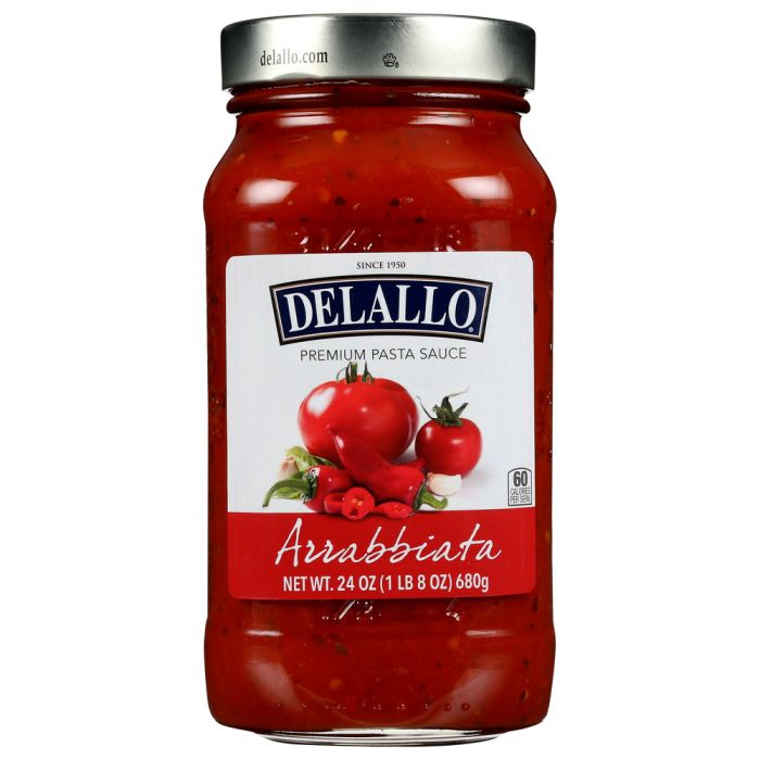 DELALLO: Sauce Pasta Arrabiata Premium, 24 oz
