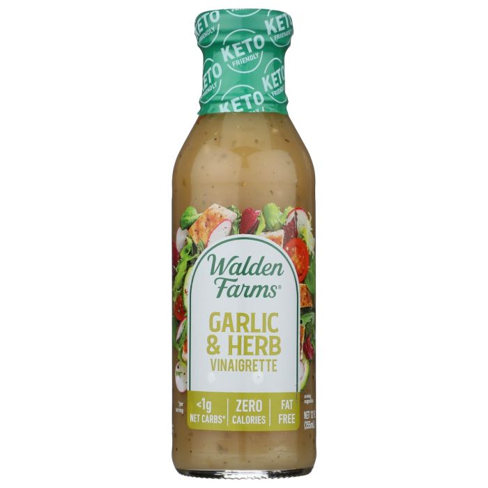 WALDEN FARMS: Garlic and Herb Vinaigrette, 12 fo